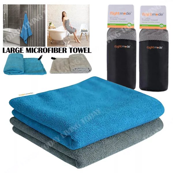 Microfibre Travel Towel (Grey Or Blue)