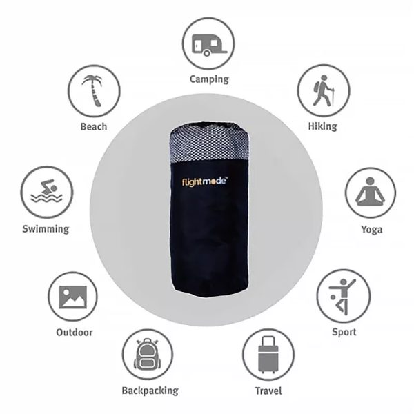 Microfibre Travel Towel (Grey Or Blue)