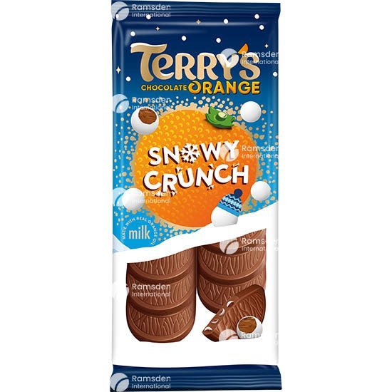 UK Terry's Chocolate Orange Snowy Crunch Tablet 90g