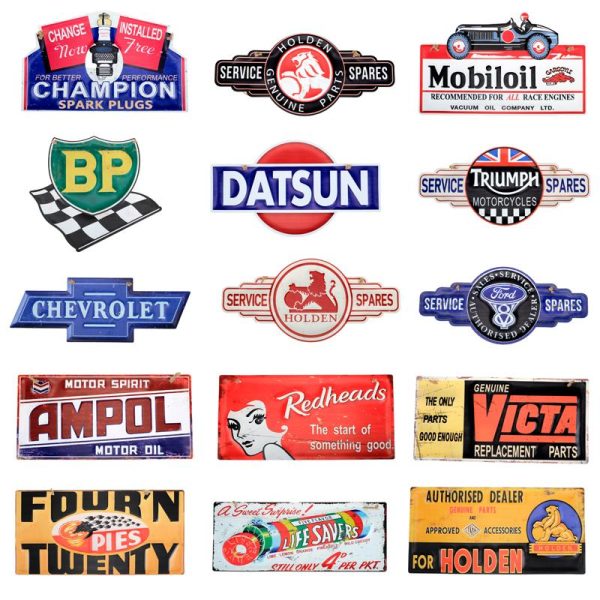 Deco Signs Metal- 30 Assorted Designs