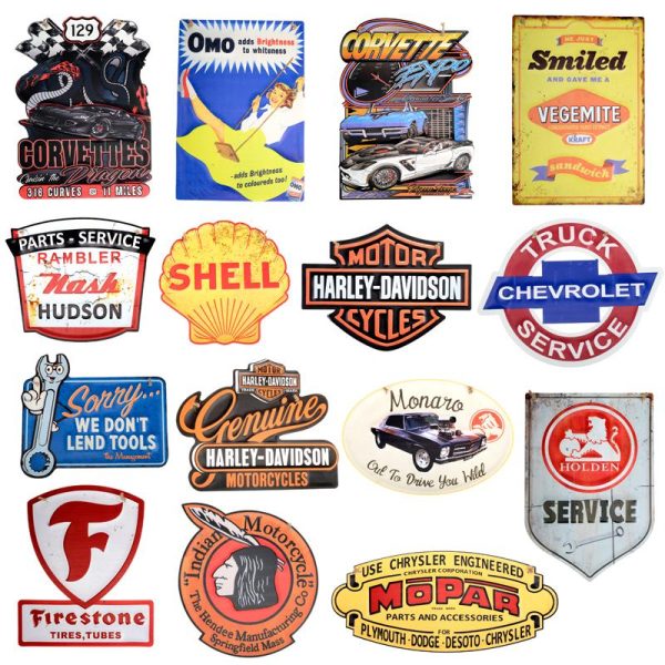 Deco Signs Metal- 30 Assorted Designs
