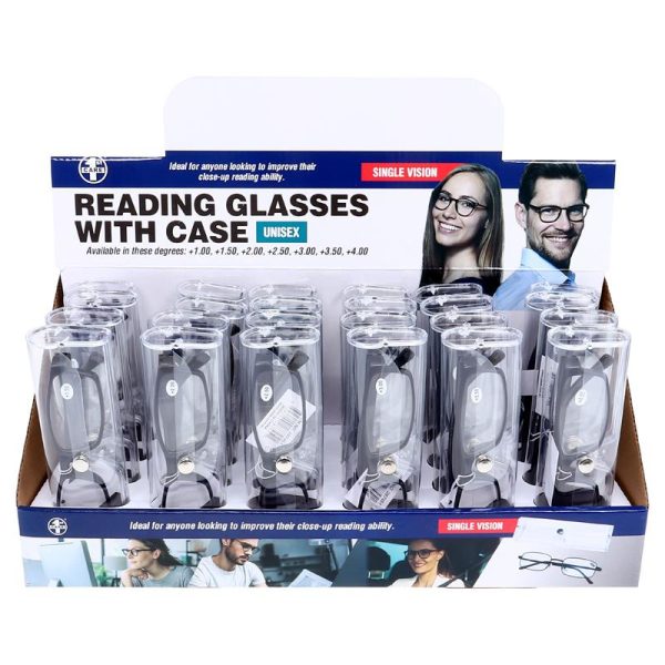 Reading Glasses And Case (Plastic Frame) - CDU