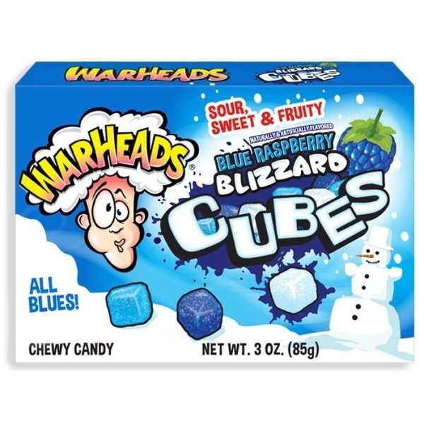 Warheads Blizzard Blue Raspberry Cubes 99g