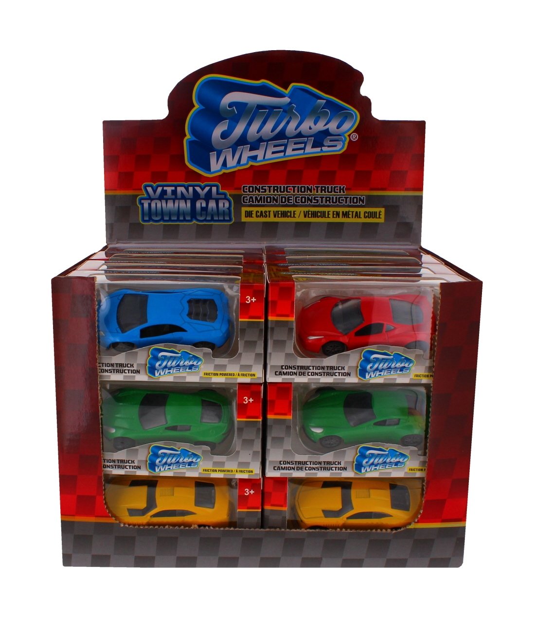 Turbo Wheels Friction Metal Toy Cars - CDU - Image 2