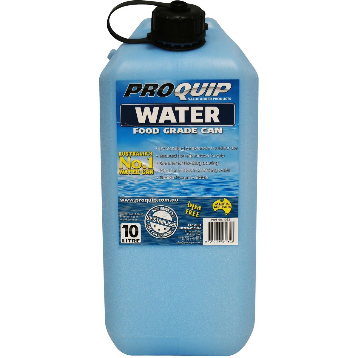 Pro Quip 10L Water Can Plastic - Light Blue - Image 3