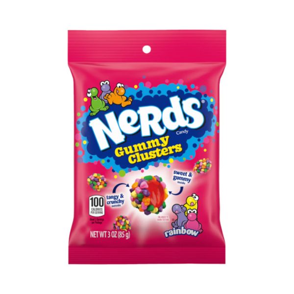 Nerds Gummy Clusters Rainbow Candy Bag 85g