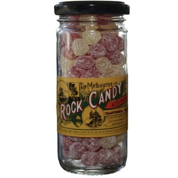 The Melbourne Rock Candy Acid Drops Glass Jar 170g