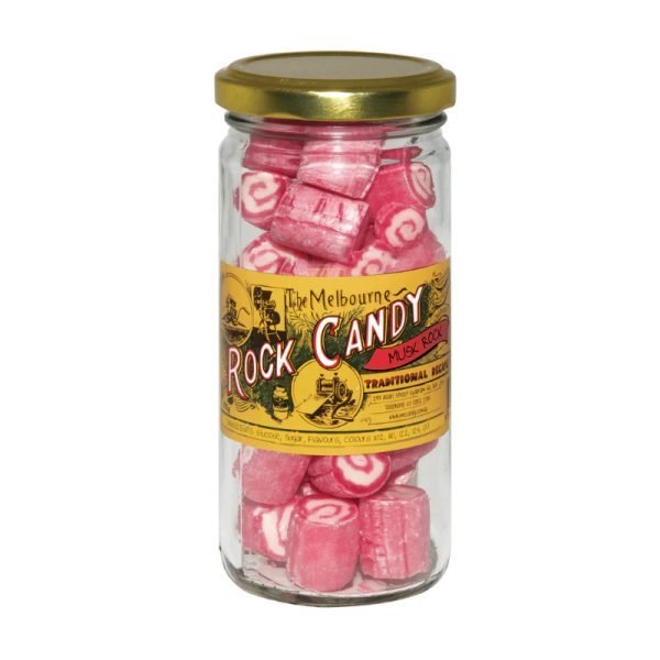 The Melbourne Rock Candy Musk Rock Glass Jar 170g