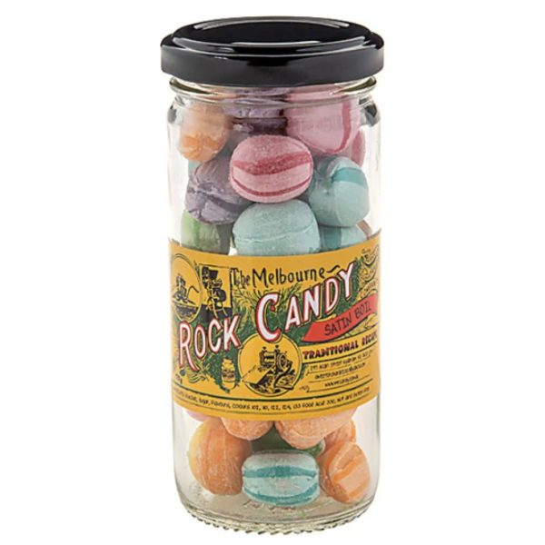 The Melbourne Rock Candy Satin Boil Glass Jar 170g