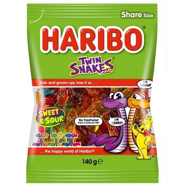 Haribo Twin Snakes 140g