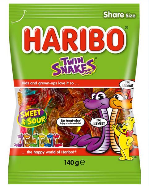 Haribo Twin Snakes 140g