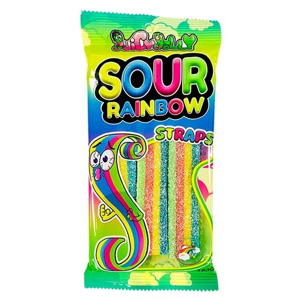Juicy Jelly Sour Rainbow Straps Hangsell 160g