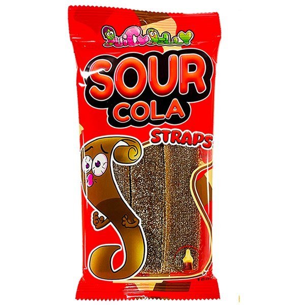 Juicy Jelly Sour Cola Straps Hangsell 160g