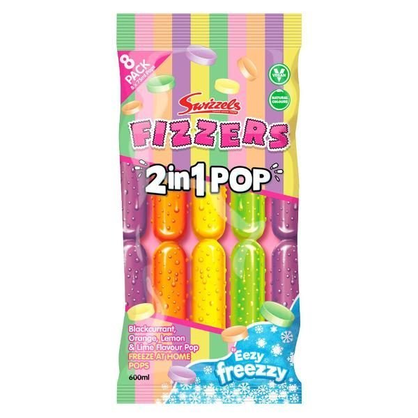 Swizzels Fizzer 2in1 Ice Pops 8 Pack
