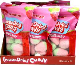 Sweet Craze Freeze Dried Candy Strawberry 50g