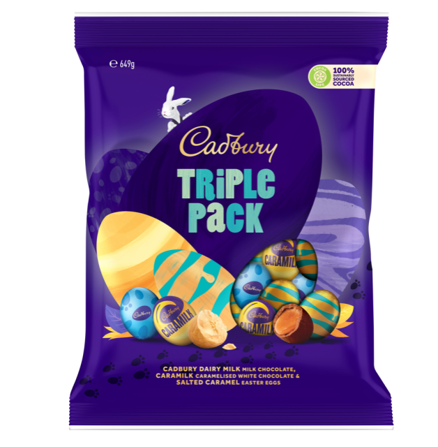 Cadbury Triple Pack Egg Bag 649g