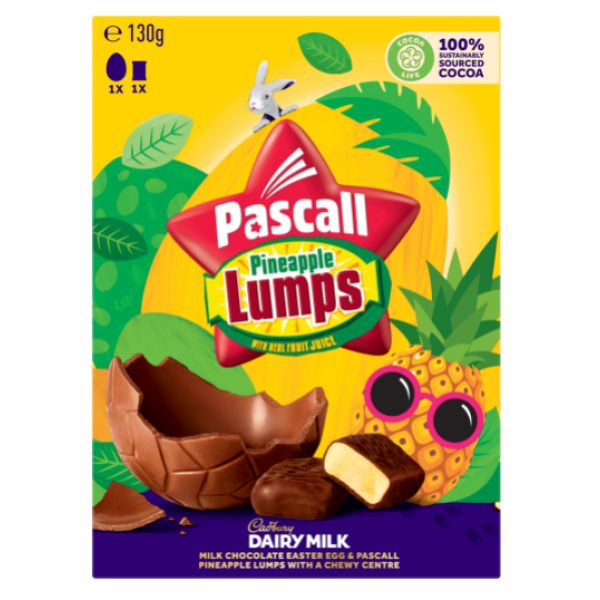 Cadbury Dairy Milk & Pascall Pineapple Lumps Gift Box 130g