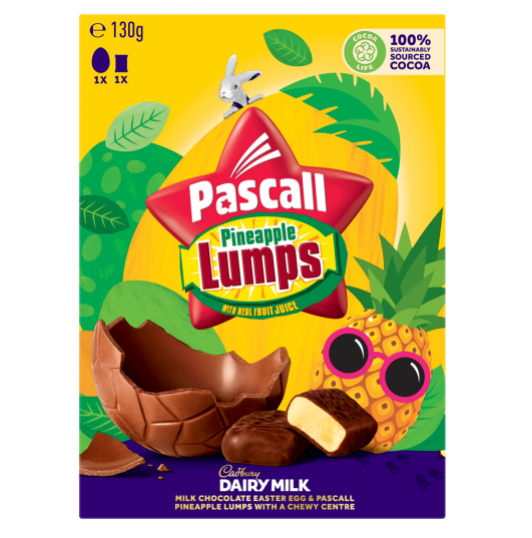 Cadbury Dairy Milk & Pascall Pineapple Lumps Gift Box 130g