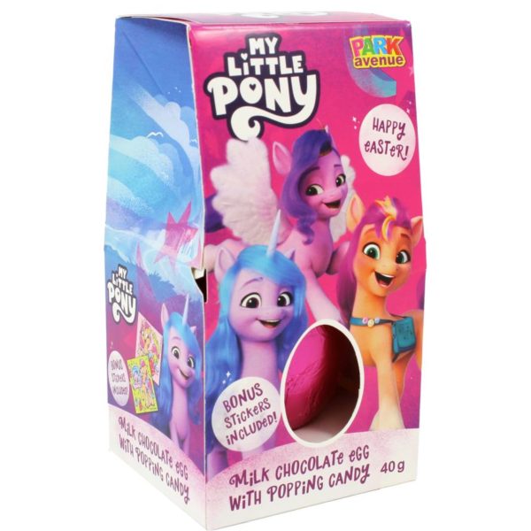 My Little Pony Milk Chocolate Easter Egg with Popping Candy & Sticker 40g