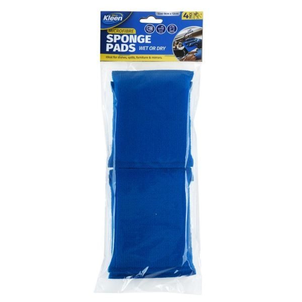 Microfibre Sponge Pad - 9cm x 12cm 4pk
