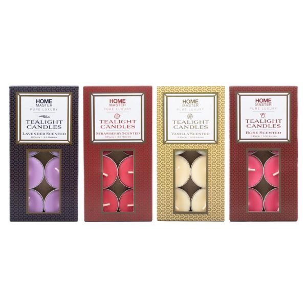 Candles Tealight Scented 8pc - 4hr