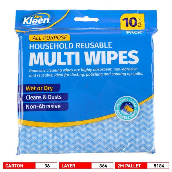Wipes All Purpose 30cm x 30cm 10pk