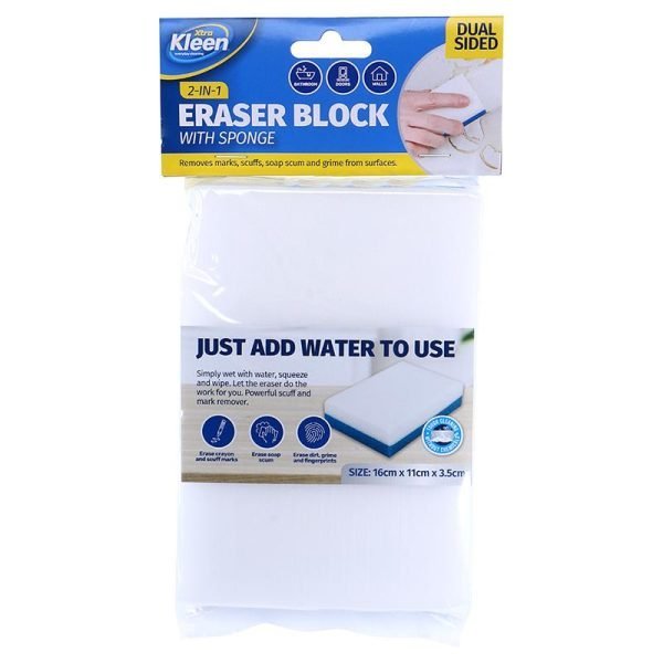 Eraser Block with Sponge 2-in1 - 16cm x 11cm x 3.5cm