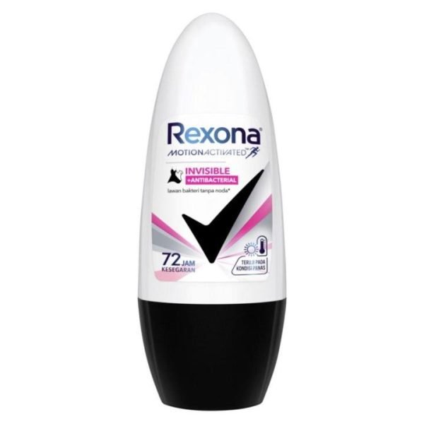 Rexona 45ml Roll On Deodorant Motion Activated Invisible And Antibacterial