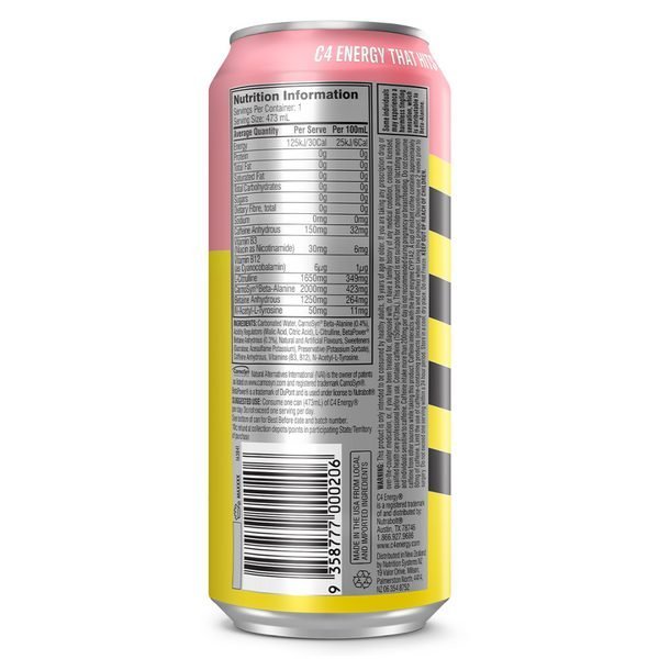 C4 Carbonated RTD 473ml - Cotton Candy