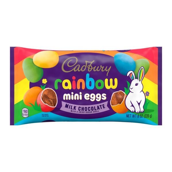 Cadbury Rainbow Mini Eggs Milk Chocolate With A Crisp Sugar Shell LDB 227g