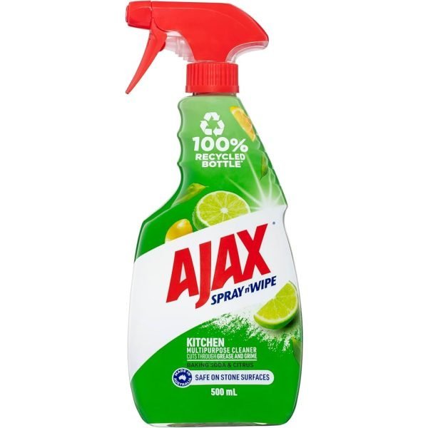 Ajax 500ml Spray N Wipe Trigger Kitchen Multi-Purpose Baking Soda