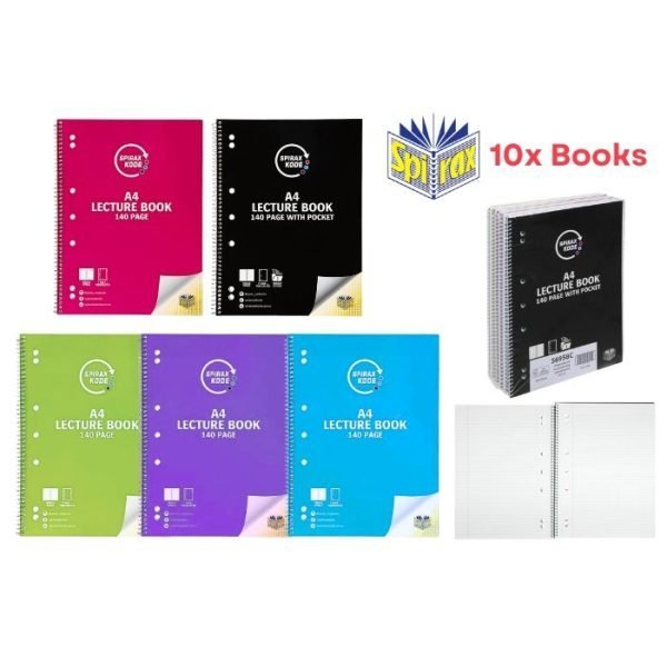 Spirax Kode 966 A4 Lecture Book - Assorted Colours