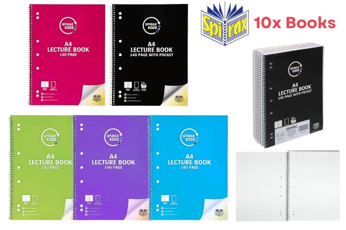 Spirax Kode 966 A4 Lecture Book - Assorted Colours