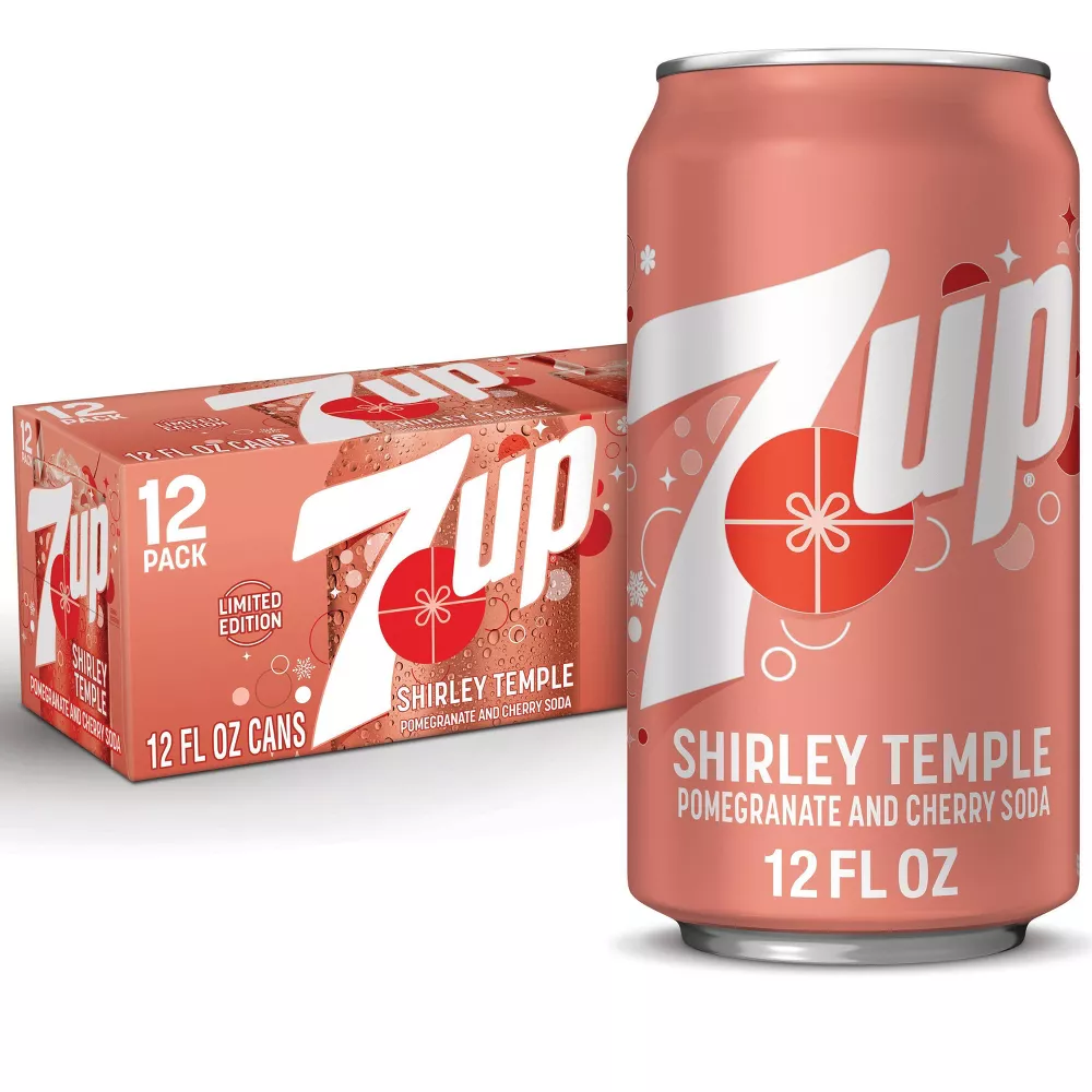 7Up Shirley Temple Pomegranate and Cherry Soda 355ml