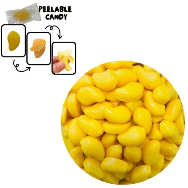 Juicy Jelly Peeled Gummy Mango Bulk 1kg Bag