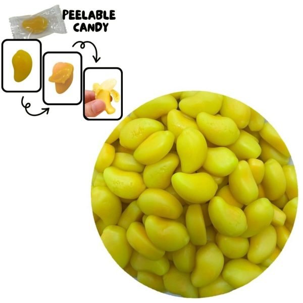 Juicy Jelly Peeled Gummy Green Mango Bulk 1kg Bag