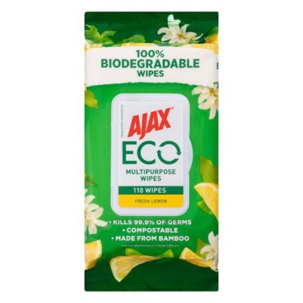 Ajax Pk40 Wipes Eco Multipurpose Fresh Lemon