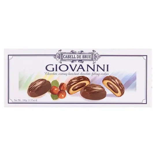 Tatawa Cabell De Brue Giovanni Choc Coated Hazelnut Filling Cookies 100g