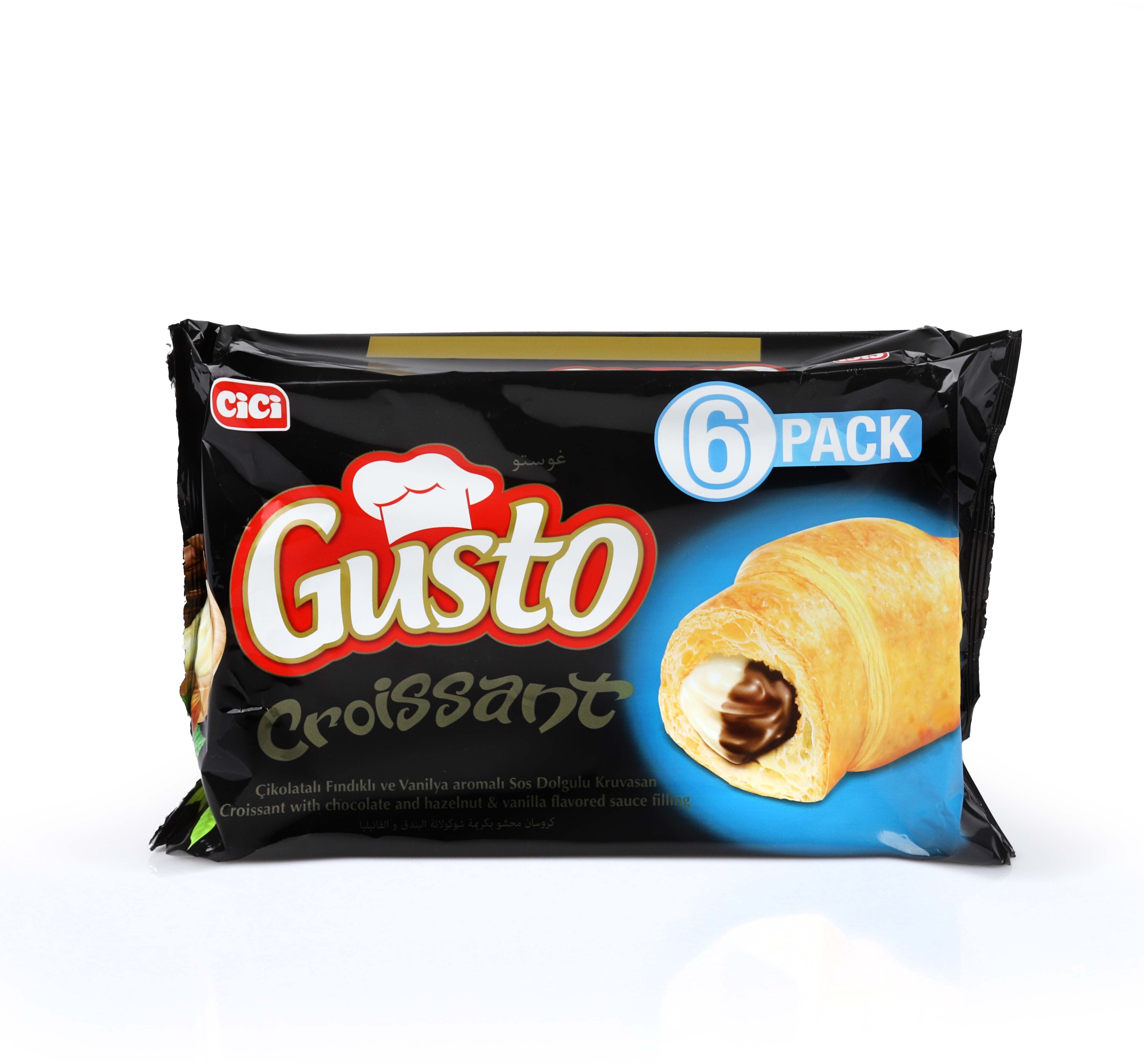 Cici Gusto Croissants With Chocolate And Vanilla Filling 6pk 270g
