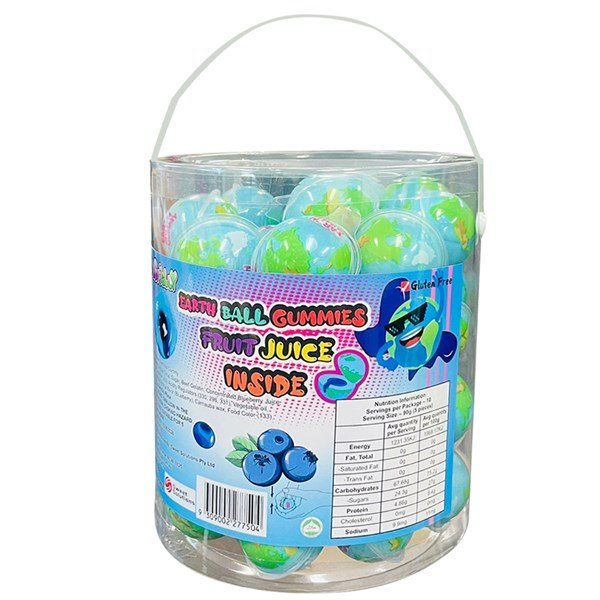 Juicy Jelly Mega Earth Ball Gummies Jar 50Pcs