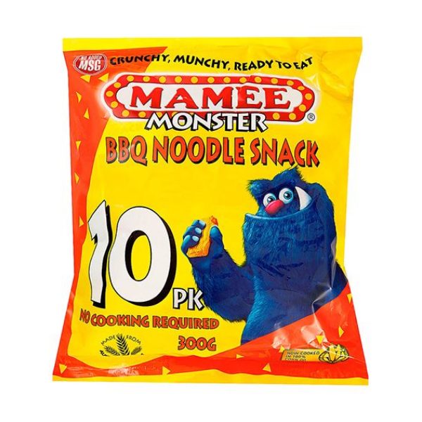 Mamee Monster Noodle Snack BBQ 10pack (10 x 30g)