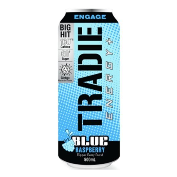 Tradie 500ml Energy Blue Raspberry
