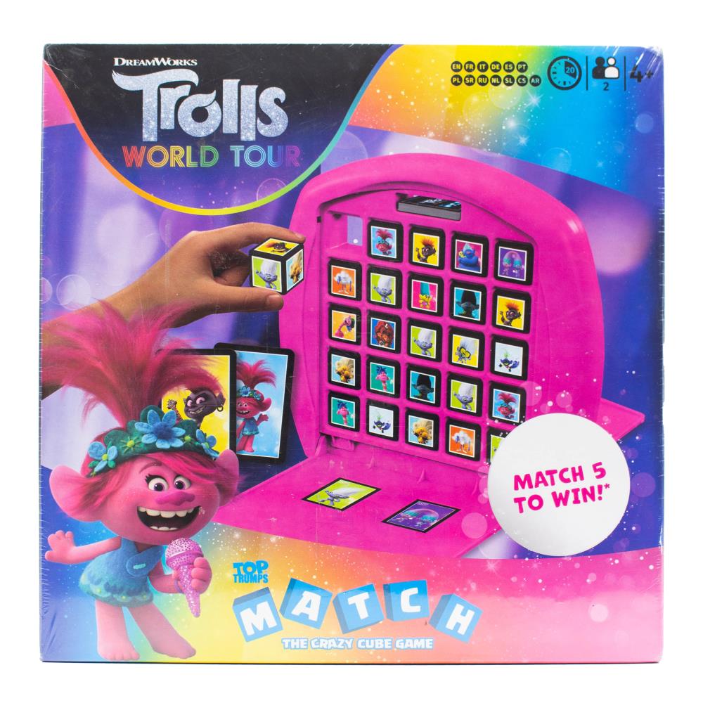 Dreamworks Trolls World Tour Match The Crazy Cube Game