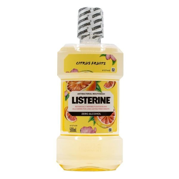Listerine 500ml Mouthwash Citrus Fruit Zero Alcohol