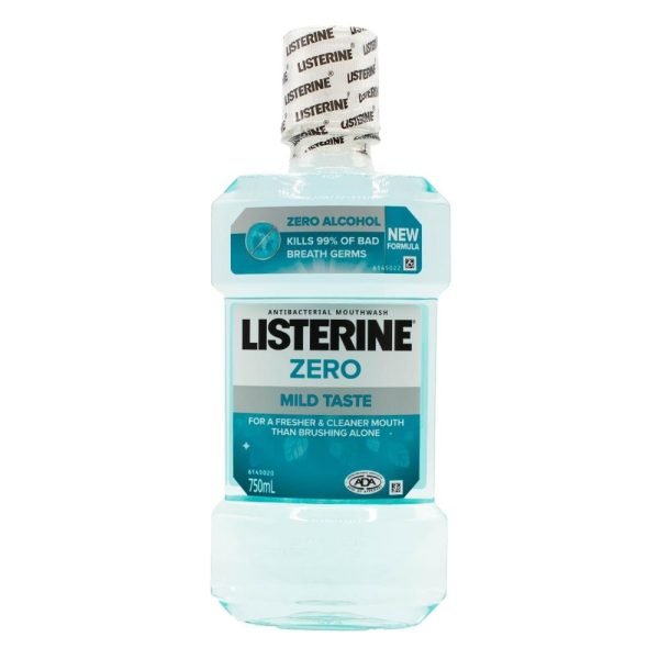 Listerine 750ml Mouthwash Zero Mild Taste