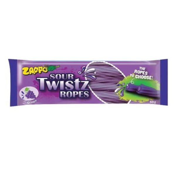 Zappo Sour Twistz Ropes Grape 50g