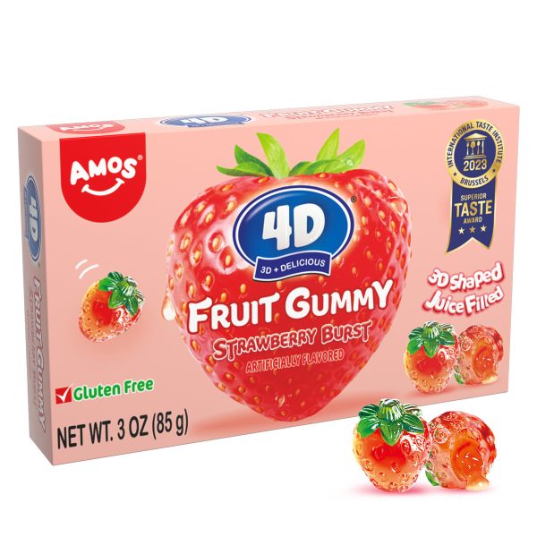 Amos 4D Strawberry Burst Theatre Box 85g