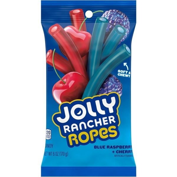 Jolly Rancher Ropes Blue Rasp & Cherry 170g