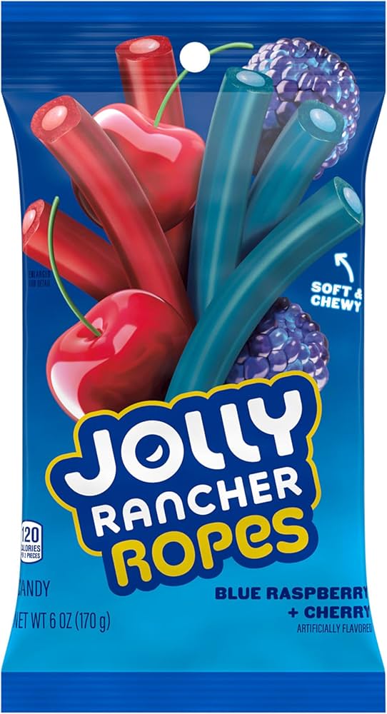 Jolly Rancher Ropes Blue Rasp & Cherry 170g