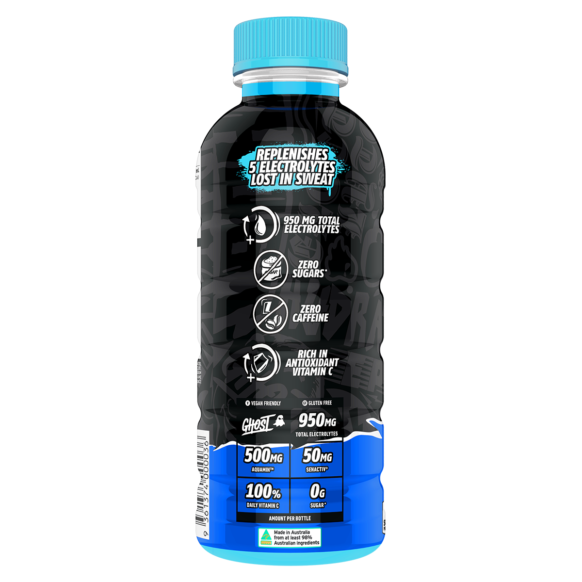 Ghost Hydration RTD Blue Raspberry 500ml - Image 3